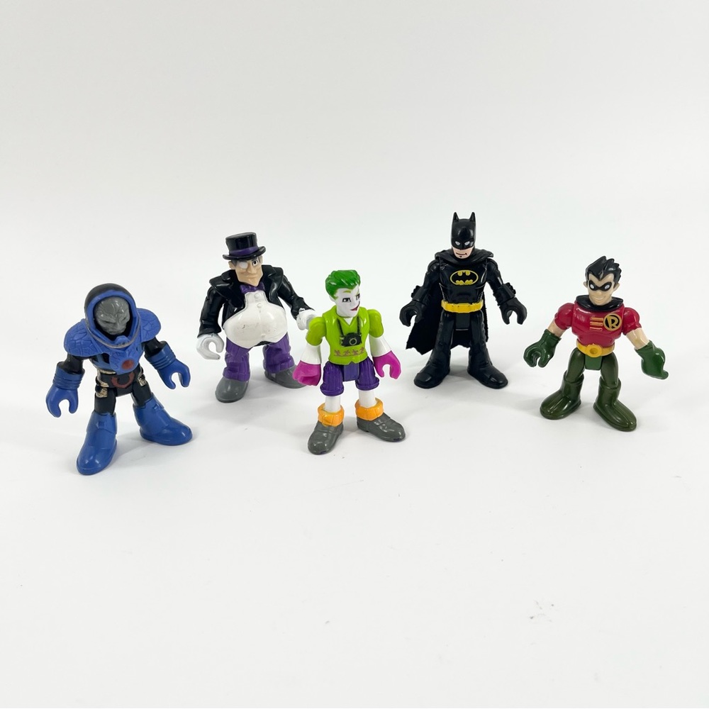 5 Imaginext DC Set Batman Robin Joker Darksied And Penguin